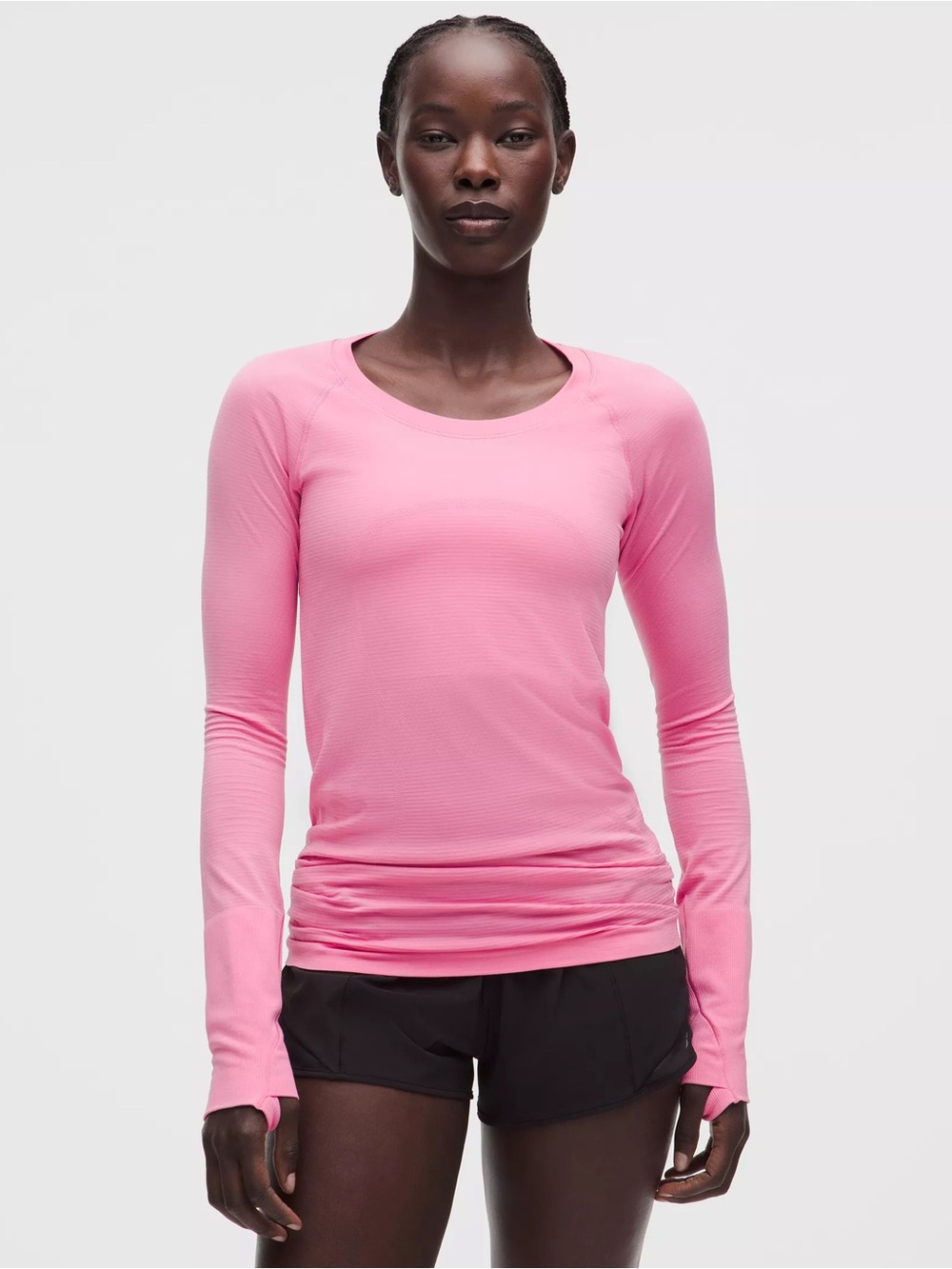 Lululemon Swiftly Long Sleeve Shirt 2.0 Full Hip Length in Candy Cloud NWT